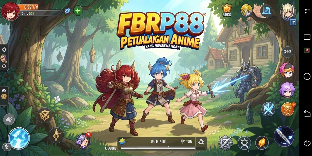 Tampilan gameplay anime yang indah dan penuh aksi.
