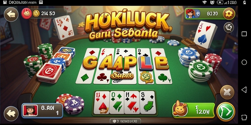 Tampilan gameplay HOKILUCK yang menarik dan penuh tantangan Gaple.