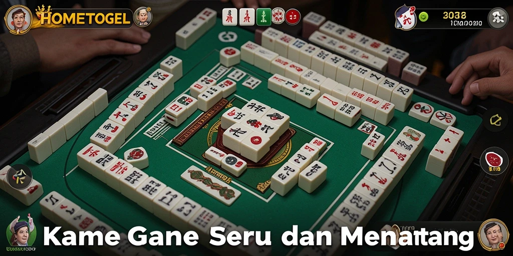 Tampilan gameplay Mahjong yang menarik dan menantang di HOMETOGEL.