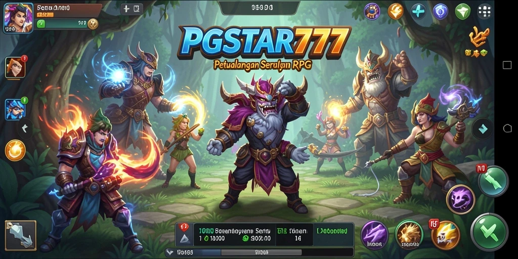 Screenshot PGSTAR777 menampilkan aksi seru dalam dunia RPG yang penuh warna.