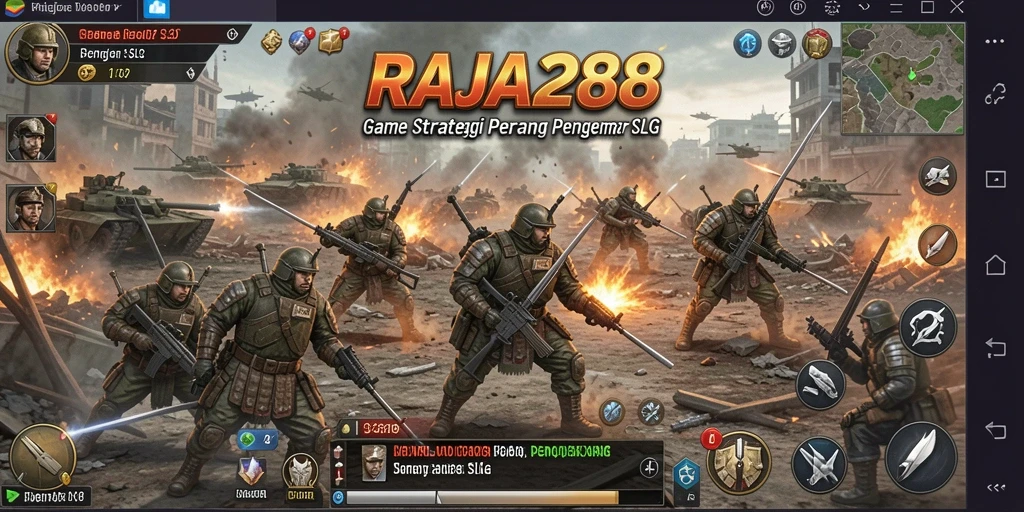 Tampilan menarik dari gameplay <strong>RAJA288</strong> dalam pertempuran strategis.
